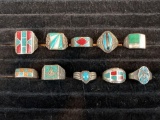 Sterling & turquoise rings