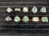 Sterling & turquoise rings