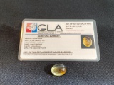 Certified & Appraised Citrine Quartz 12.35 Cts Oval Cabochon