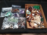 Box of Costume Necklaces and Beads