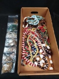 Box of Costume Jewelry and Necklaces