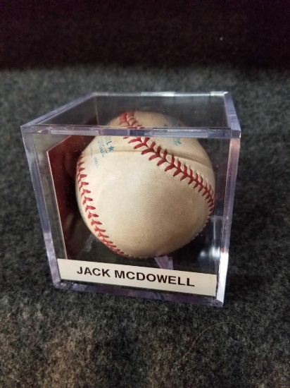 Jack McDowell signed baseball, with cert