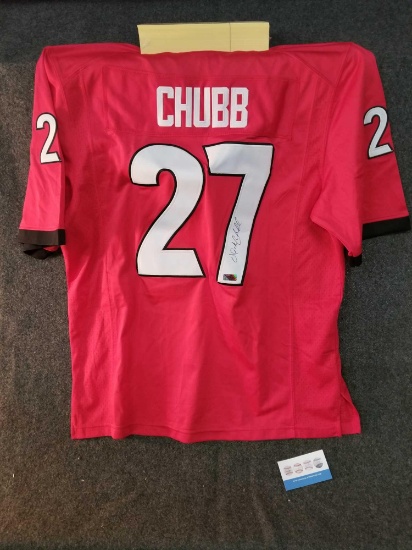 Nick Chubb signed jersey, Bulldogs, with cert