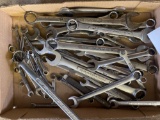 box of assorted wrenches