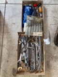 2 boxes of assorted wrenches, drivers, sockets