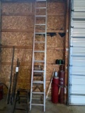 Werner 13 ft. extension ladder and wood stepladders
