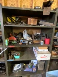 Contents of 2 sections of shelving, JD parts, hardware