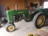 JD MT, needs work, motor free and smokes but won't pop with pull starting, new battery