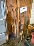 yard tools, mailbox, T posts