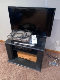 LG Flat-Screen TV w/ Stand, VHS & DVD Players