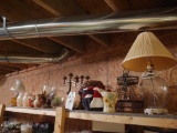 Assorted Lamps, Candleholders, and Decor