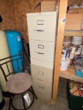 Stool and 2 Two-Drawer Files