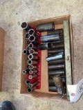 impact socket set, some Wright, assorted deep well sockets