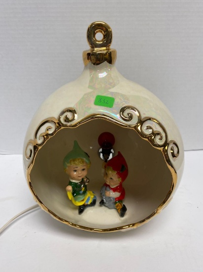vintage Christmas pixie lamp