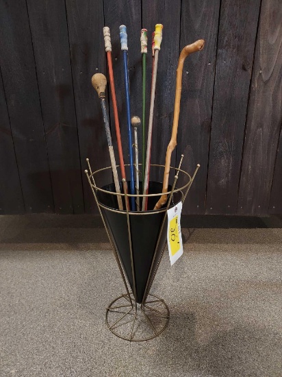 Umbrella Stand with Carnival Canes