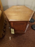 Hexagonal Wooden Side Table Cabinet