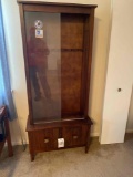 sliding glass gun cabinet with cleaning kits, Marble