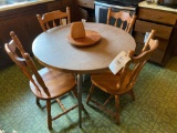 kitchen table with 4 chairs, lazy Susan