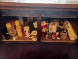 Cabinet Contents - Candles, Mugs, Decorations, Trays, and more