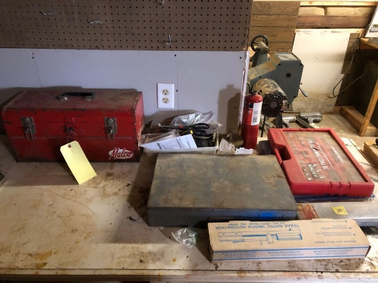 Plumbing hardware, toolboxes, bit set