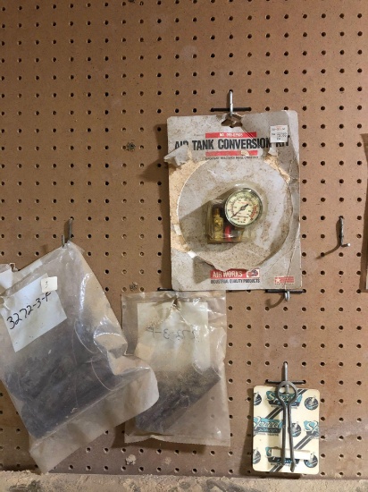 Contents on pegboard