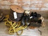 Rolled wire, rope, sockets, wrenches