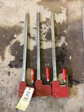 (3) Bessey wood clamps