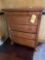 Oak Curved 7 Drawer Chest