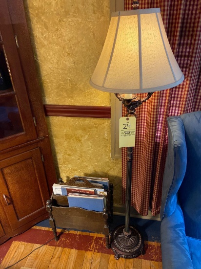 Floor Lamp and Magazine Rack