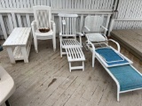Patio Chairs, Table, Lounge Chairs