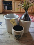 Cowden and Wilcox cracked 1 1/2 gal, 6 gal blue ribbon, 5 gal jug