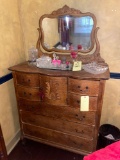 Oak Chest with Mirror