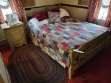 5 Pieces Full size bedroom suite, dresser w/ mirror, 2 chests, night stand, full size bed