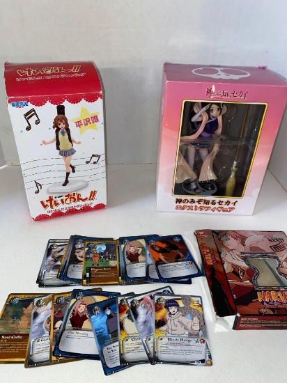 anime figures and Naruto collectible card game