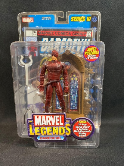 Marvel Legends Toy Biz Series 3 Daredevil no beard stained glass window variant