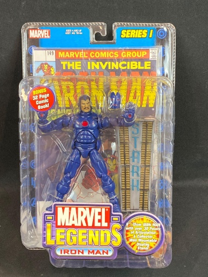 Marvel Legends Toy Biz Series 1 Iron Man blue figure chase variant Walmart