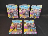 Star Trek The Next Generation Playmates figures (5) MOC some unpunched cards