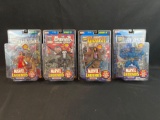 Marvel Legends Toy Biz Series 4 base set, Elektra, Punisher, Gambit, Beast