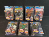 Marvel Legends Toy Biz Series 8 base set, Black Widow, Storm, Modern Armor Iron Man,