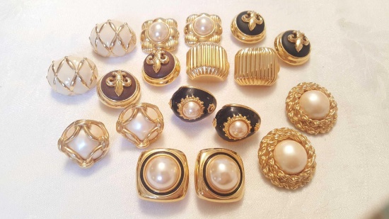 9 pairs of Joan Rivers earrings