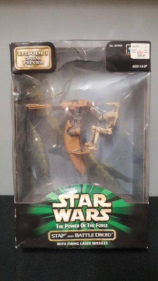 Star Wars STAP and Battle Droid toy, MIB