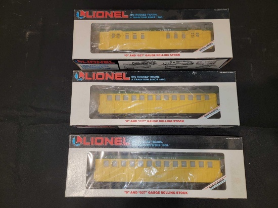(3) Lionel Virginia and Truckee Passenger Cars