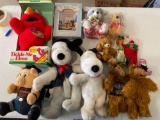 Stuffed Animals, Alf, Elmo, Snoopy