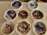(8) Collector Native American and Horse Plates