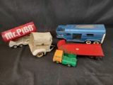 Vintage Tin Toy Trailers and Truck