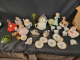 Large Collection of Glassware, Figures, Tea Set