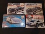 (4) MPC and Monogram Corvette Model Kits