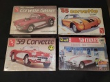 (4) Ertl and Revell Corvette Model Kits