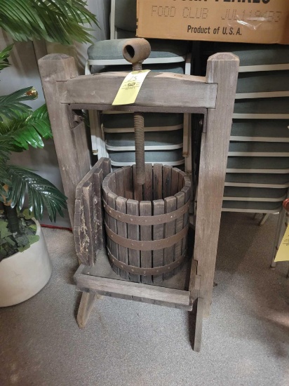 Early wine press with accessories