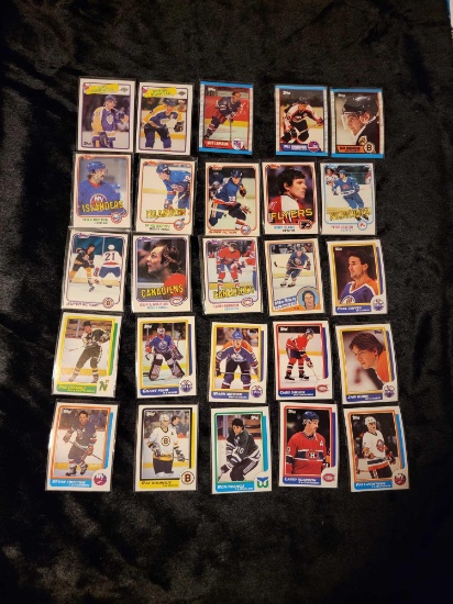 1980s Topps Hockey HOFer Star group lot 25 cards Bossy Trottier Messier